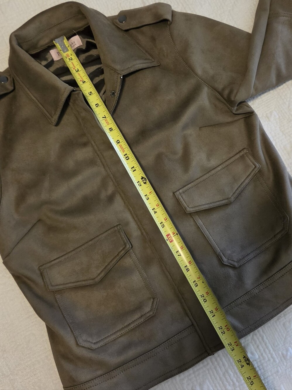 Philosophy Faux Leather/Suede Jacket, Size Medium - Picture 8 of 9